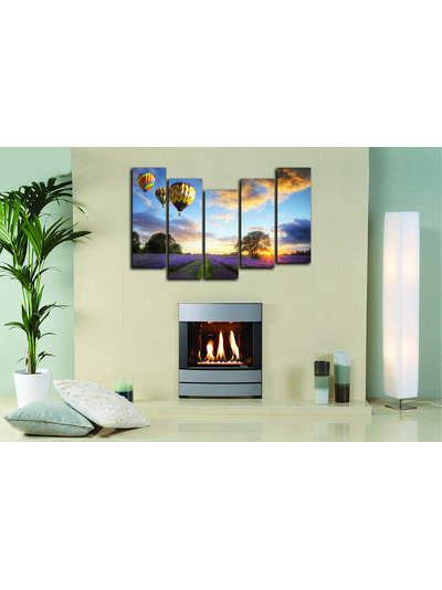 Модульная картина "Закат в полете"