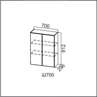 Шкаф навесной 700/912