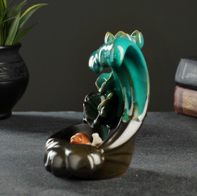 Подставка для благовоний "Волна" 14х13х10см, с аромаконусами