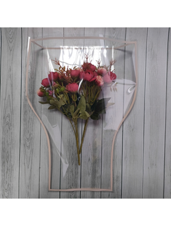 Пакет-конус "Рюмка без надписей" Пудра 45см*36/20см, упак. 10шт