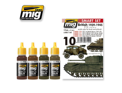 Ammo MIG: Набор акриловых красок: Британские цвета 1939-45, Европейский ТВД