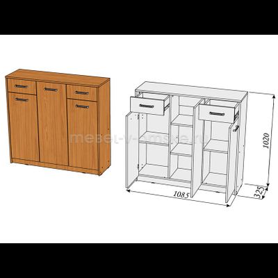 Обувница Лира-6 с полками
