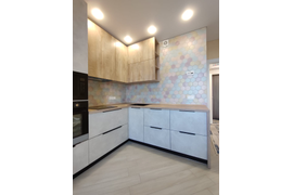 Кухня белый Бетон