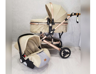 Детская коляска 3 в 1 Luxmom 530w Бежевый в Екатеринбурге