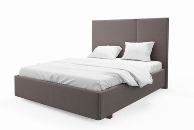 Кровать односпальная, двуспальная, MyCloud Джордан с подъемным механизмом, бельевым ящиком, мягкое квадратное изголовье