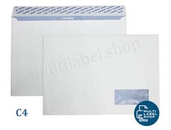 Конверт С4, 229х324, с окном 45х90, стрип, запечатка, 121102