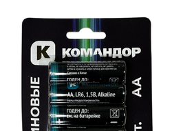 батарейка, АА, купить, батарейки, командор, пальчиковые, оптом, розница, 1,5В, красноярск, блистер