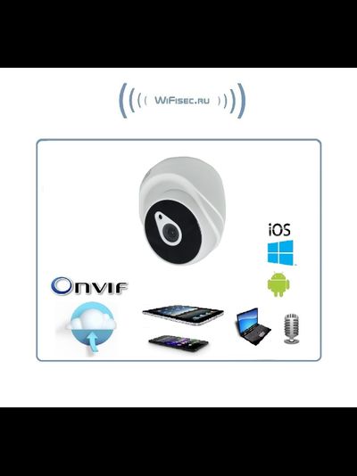 Внутренняя купольная IP видеокамера PV-IP13 2 Mp IMX291 PoE Micro Mic (XMEye)