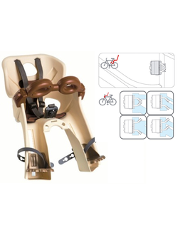 Детское переднее велокресло Bellelli Freccia B-Fix. Цвет: бежевый