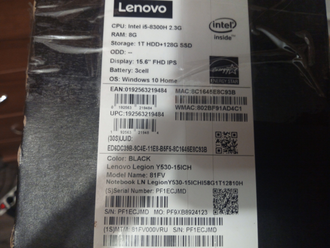 LENOVO LEGION Y530-15ICH 81fv000vru ( 15.6 IPS 144Gz I5-8300H GTX1050TI(4GB) 8GB 1TБ + 128SSD )