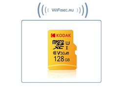 Карта памяти Kodak Micro SD, класс 10, UHS-1 U3 V30 A1 на 128 ГБ, чтение 100 МБ/с, запись данных 30 МБ/с, + переходник SD