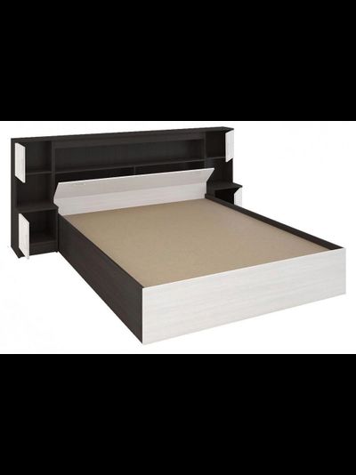 Бася (Басса) КР 552 кровать с закроватным модулем Белфорт/Венге (с настилом)