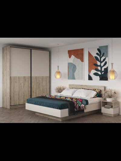 Бохо ШК-005 шкаф-купе Дуб Крафт Серый/Кашемир