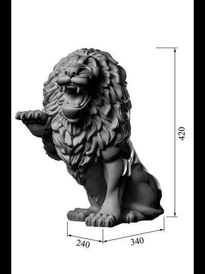 Скульптура Льва LV-001 (правосторонний)
