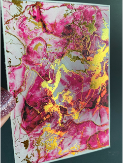 Слайдеры фольгированная акварель Alcohol Ink NF-016 GOLD