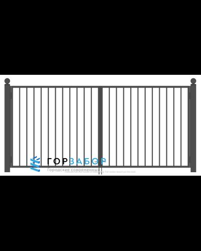 Распашные сварные ворота для забора SZ15-12 заказать на заводе с установкой