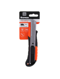 ЕРМАК Нож выдвижной с пружиной, 100x18x0.5мм, 16 штук