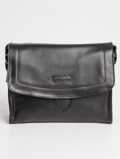 Кожаная сумка через плечо Albano black (арт. 5006-01)