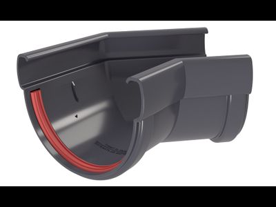 Угол желоба 135 град. Дизайн 135 ПВХ Grand Line ГРАФИТ