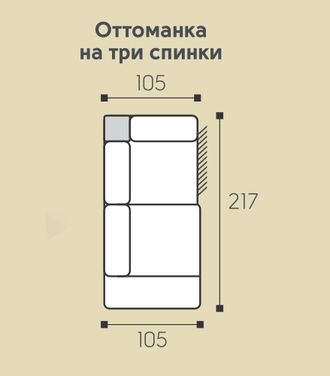 Мадрид модуль-оттоманка 3 спинки