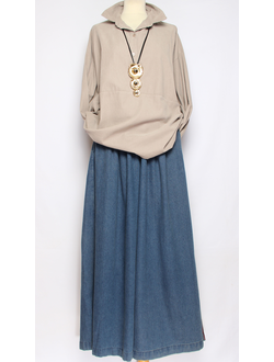 Рубашка "Вельветовая" серо-бежевая р.46-52