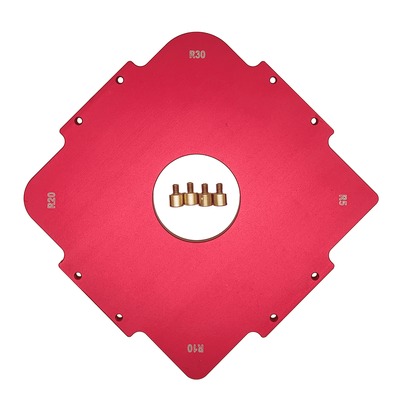 Площадка для фрезеровки радиусов детали из алюминия (шаблон)