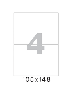 Этикетки самоклеящиеся Office Label 105х148 мм./4 шт. на листе А4 100 листов в упаковке