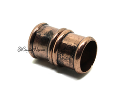 Магнитная застежка  "Бамбук" - 10мм - АНТИЧНАЯ МЕДЬ