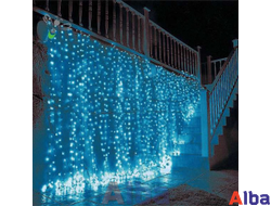 Занавес 2*3 м, СИНИЙ+БЕЛЫЙ, IP54 постоянное свечение