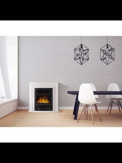 Каминокомплект:Очаг Electrolux EFP/P-1020LS, портал Simple Classic белый мрамор