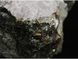 Пирит, Халькопирит на Кварце, необработанный "дикий" образец, Россия, КЧР, Урупский район (103*48*45 мм, 367 г) №37954