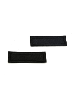 Термоаппликация однотонная полоска, черная 40*10 мм