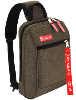 Рюкзак с одной лямкой - сумка на грудь Optimum XXL RL, коричневый