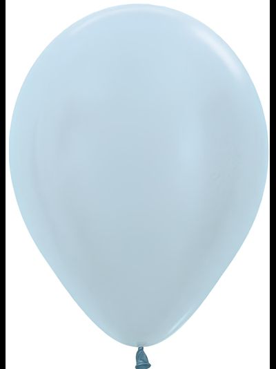 Воздушный шар голубой металлик