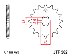 Звезда ведущая JT JTF562.10 (JTF562-10) (F562-10)
