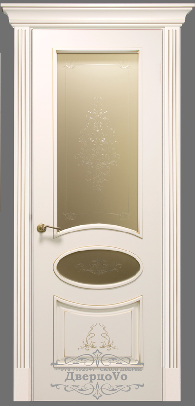 PORTE RICHI (Беларусь). АРБАТ, ПАОЛА (Л63-Б2), Ral 9010/ ПАТИНА ЗОЛОТО. СТЕКЛО БРОНЗА с ГЛУБОКИМ МАТИРОВАНИЕМ