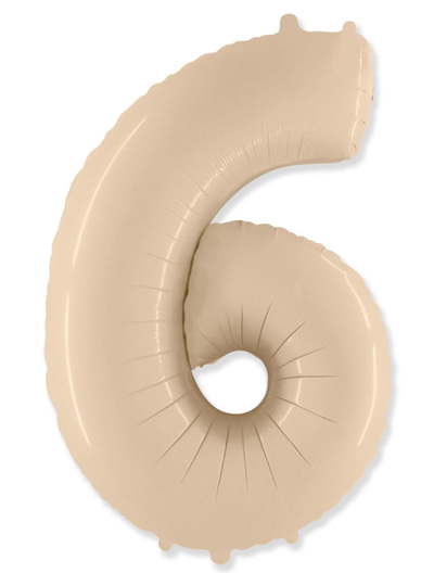 Фольгированная цифра - "Кремовая"