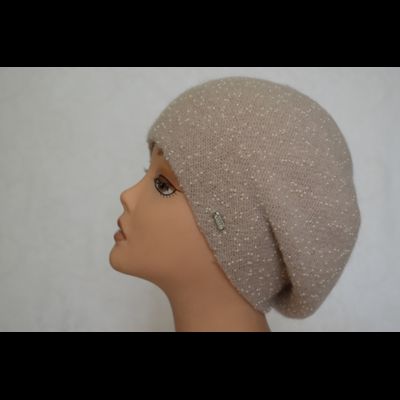 Розовый берет женский с бисером Vizio Италия 6158 фото