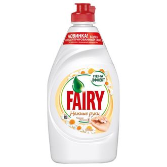 Средство для мытья посуды Fairy Нежные руки 450мл, ромашка/ витамин Е, гель