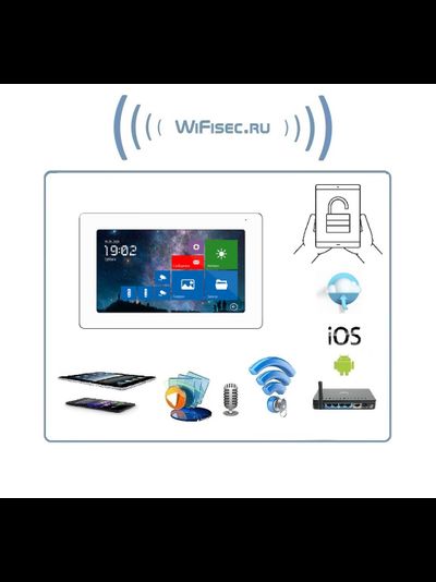 Novicam FREEDOM 7 FHD WIFI/LAN  видеодомофон 7" с сенсорным экраном, c переадресацией на смартфон с DVR   (Smart Life/Tuya Smart)