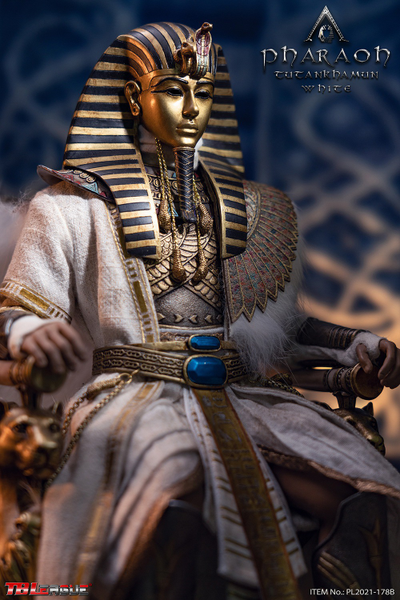 Фараон Тутанхамон в белом  - Коллекционная ФИГУРКА 1/6 Pharaoh Tutankhamun WHITE (PL2021-178B) - TBLeague