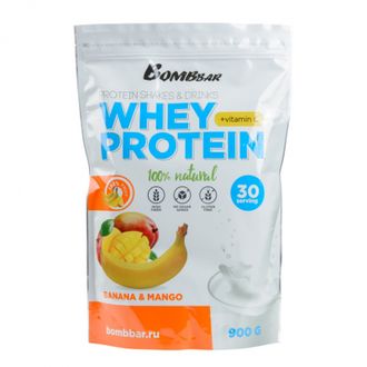 (BombBar) - Whey Protein - (900 гр) - (банан-манго)