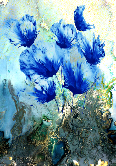Картина «Синие цветы»  из коллекции «Цветы»