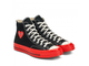 Converse play Comme des Garcons PLAY черные высокие с красной подошвой a01793c