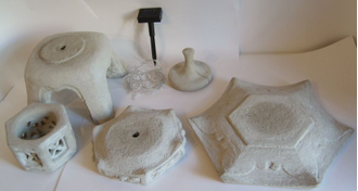 пять частей фонарика из бетона в китайский сад