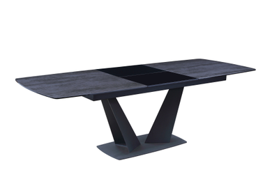 Стол ACUTO 180 TL-59 BLAZE DARK Базальт, испанская керамика/ черный каркас М-City