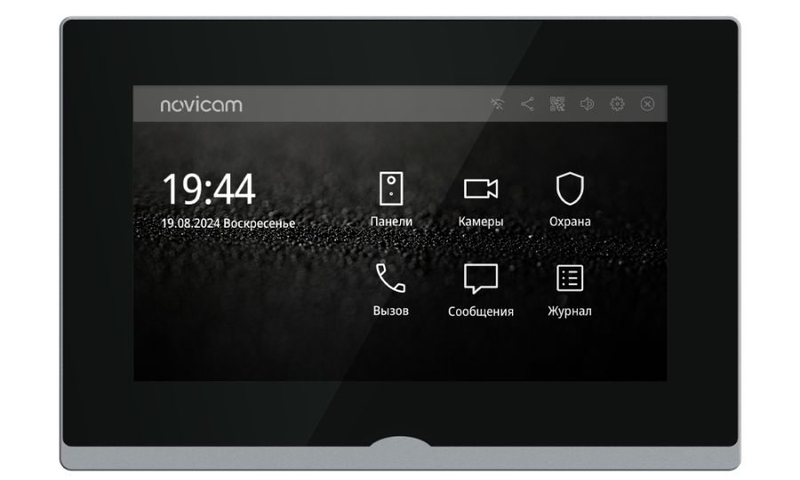 Novicam IMPULSE 7 IP WIFI BLACK - IP видеодомофон с сенсорным дисплеем 7", c переадресацией на смарт