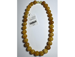 Бусы шары из натурального янтаря