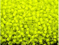 БИСЕР PRECIOSA 10/0 - 50г - 08786 ПРОЗРАЧНЫЙ С ЖЁЛТОЙ ЛИНИЕЙ ВНУТРИ (НЕОНОВЫЙ)