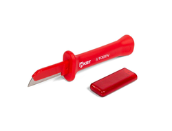 Нож диэлектрический НМИ-15 серия ПРАКТИК монтерский с частично изолированным прямым лезвием для работ под напряжением до 1000 В